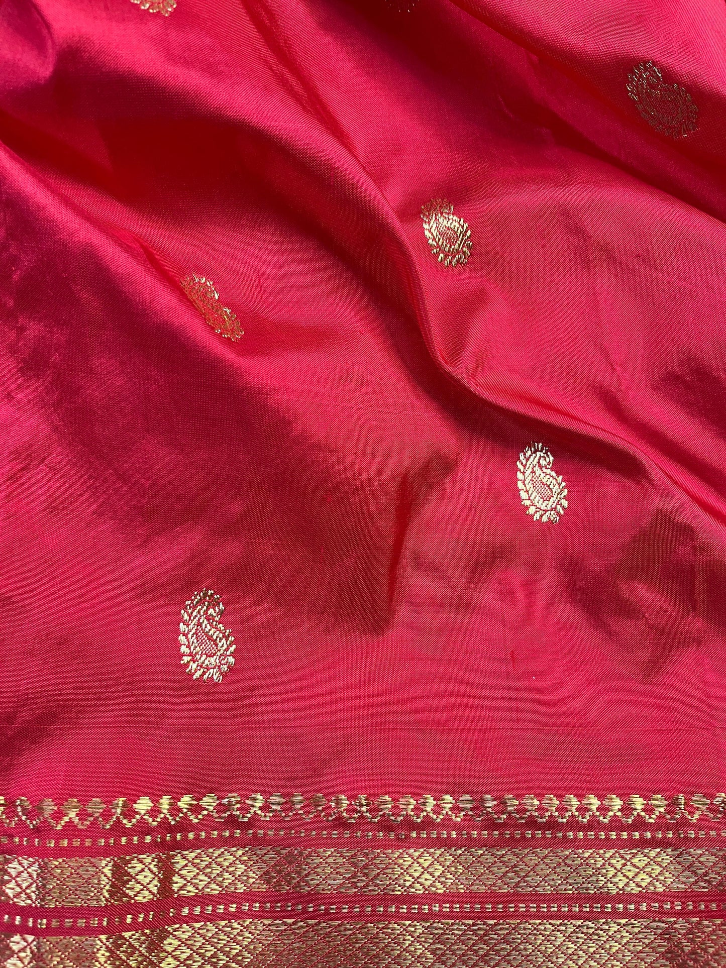 RED SILK PURE HANDLOOM PAITHANI SAREE
