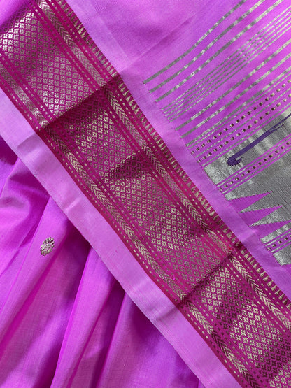 PINK SILK PURE HANDLOOM PAITHANI SAREE