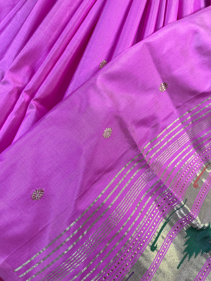 PINK SILK PURE HANDLOOM PAITHANI SAREE