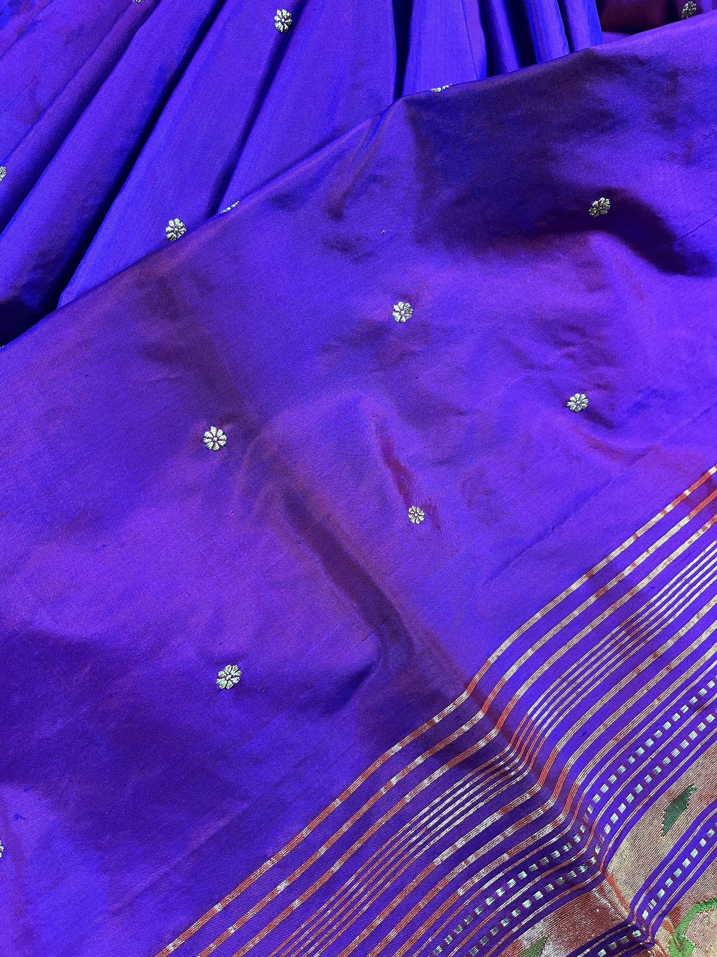 PURPLE SILK PURE HANDLOOM PAITHANI SAREE