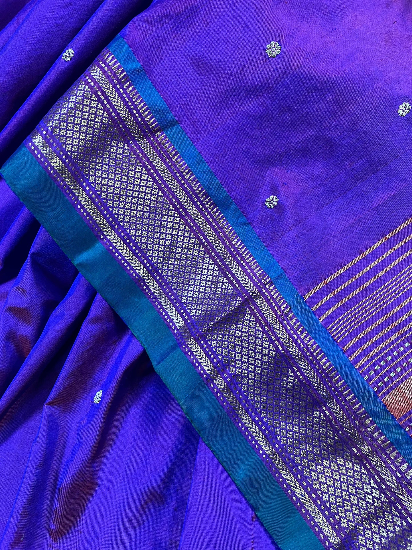 PURPLE SILK PURE HANDLOOM PAITHANI SAREE