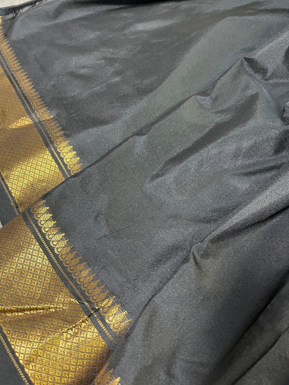 BLACK SILK PURE HANDLOOM PAITHANI SAREE
