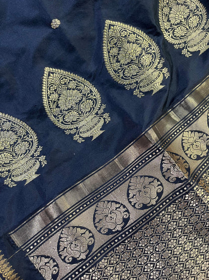 BLACK SILK PURE HANDLOOM PAITHANI SAREE