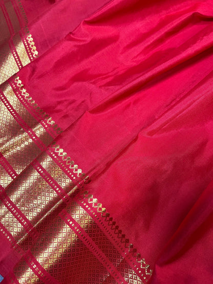 RED SILK PURE HANDLOOM PAITHANI SAREE