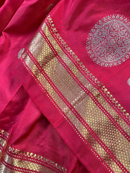 RED SILK PURE HANDLOOM PAITHANI SAREE