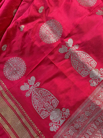 RED SILK PURE HANDLOOM PAITHANI SAREE