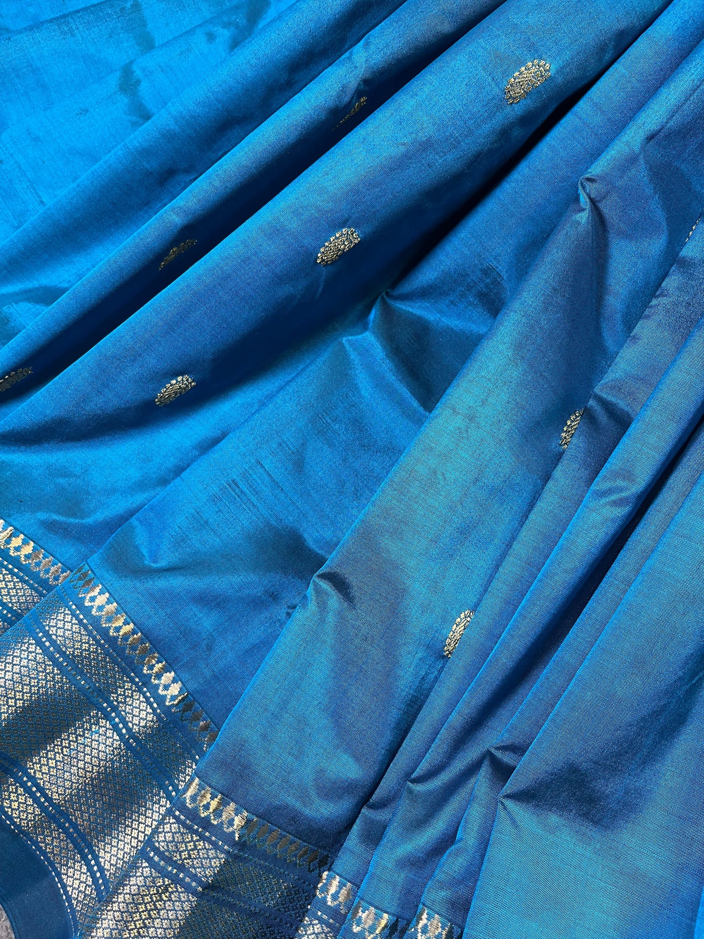 BLUE SILK PURE HANDLOOM PAITHANI SAREE