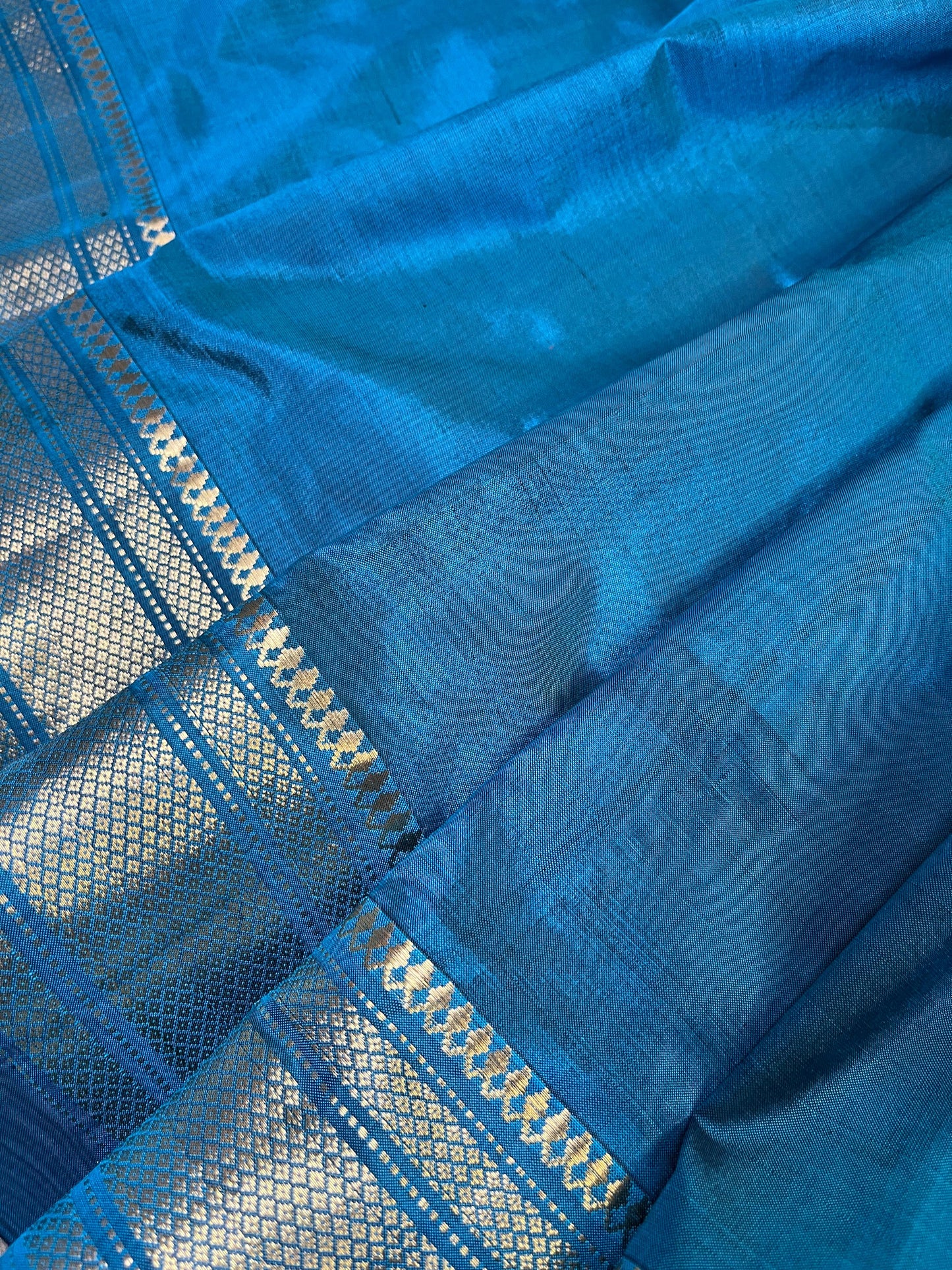 BLUE SILK PURE HANDLOOM PAITHANI SAREE