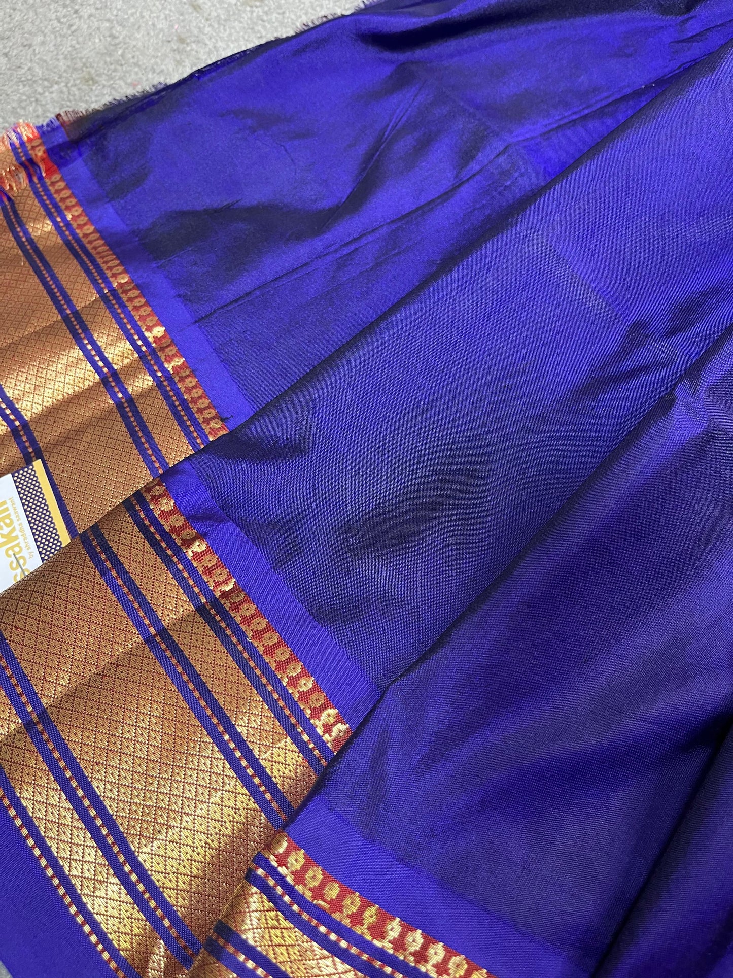 AZURE BLUE SILK PURE HANDLOOM PAITHANI SAREE
