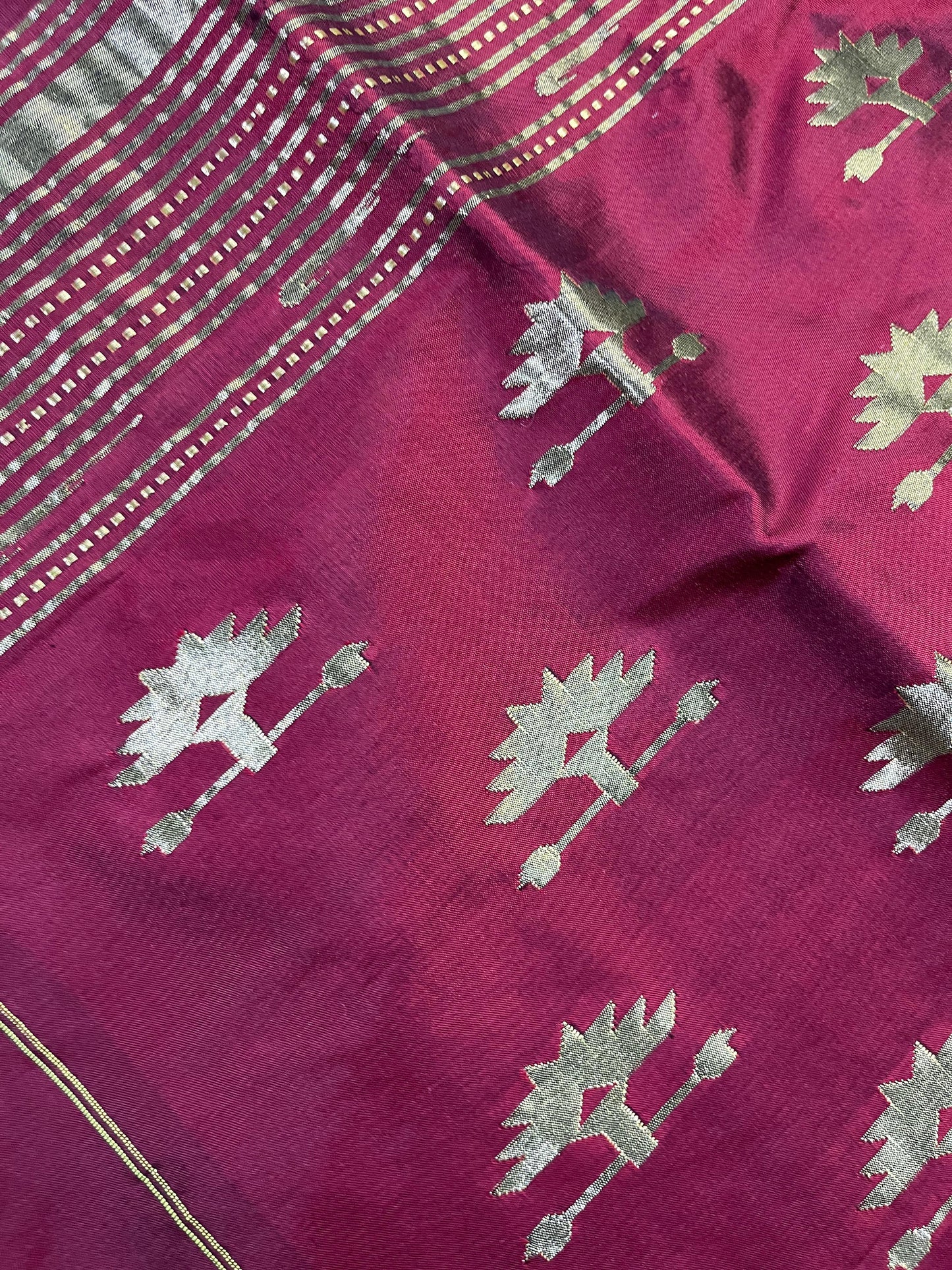 MAROON SILK PURE HANDLOOM PAITHANI SAREE