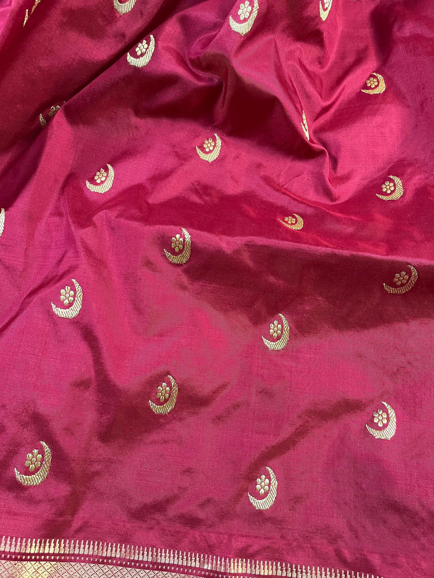 MAROON SILK PURE HANDLOOM PAITHANI SAREE