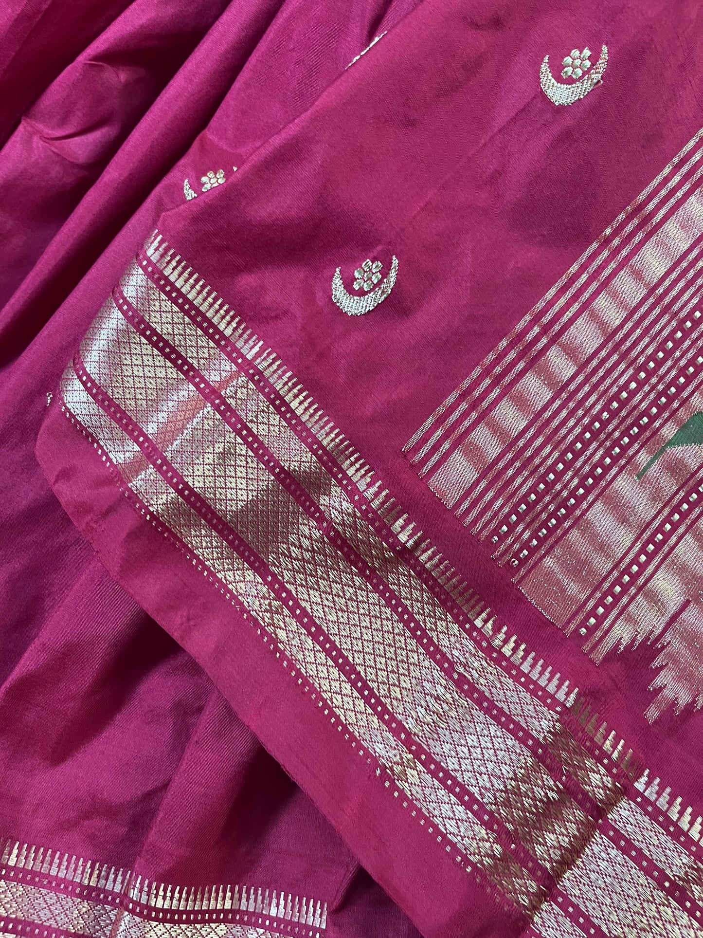 MAROON SILK PURE HANDLOOM PAITHANI SAREE