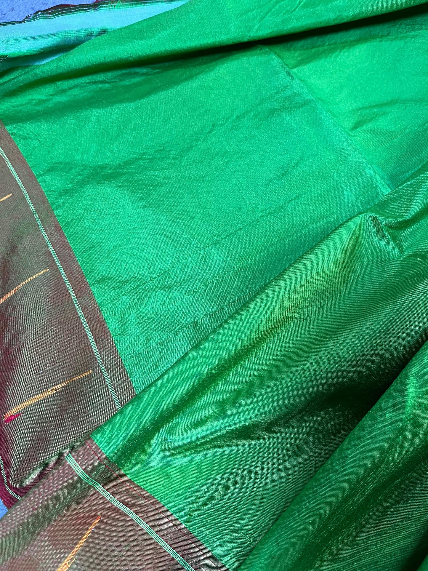 GREEN SILK PURE HANDLOOM PAITHANI SAREE