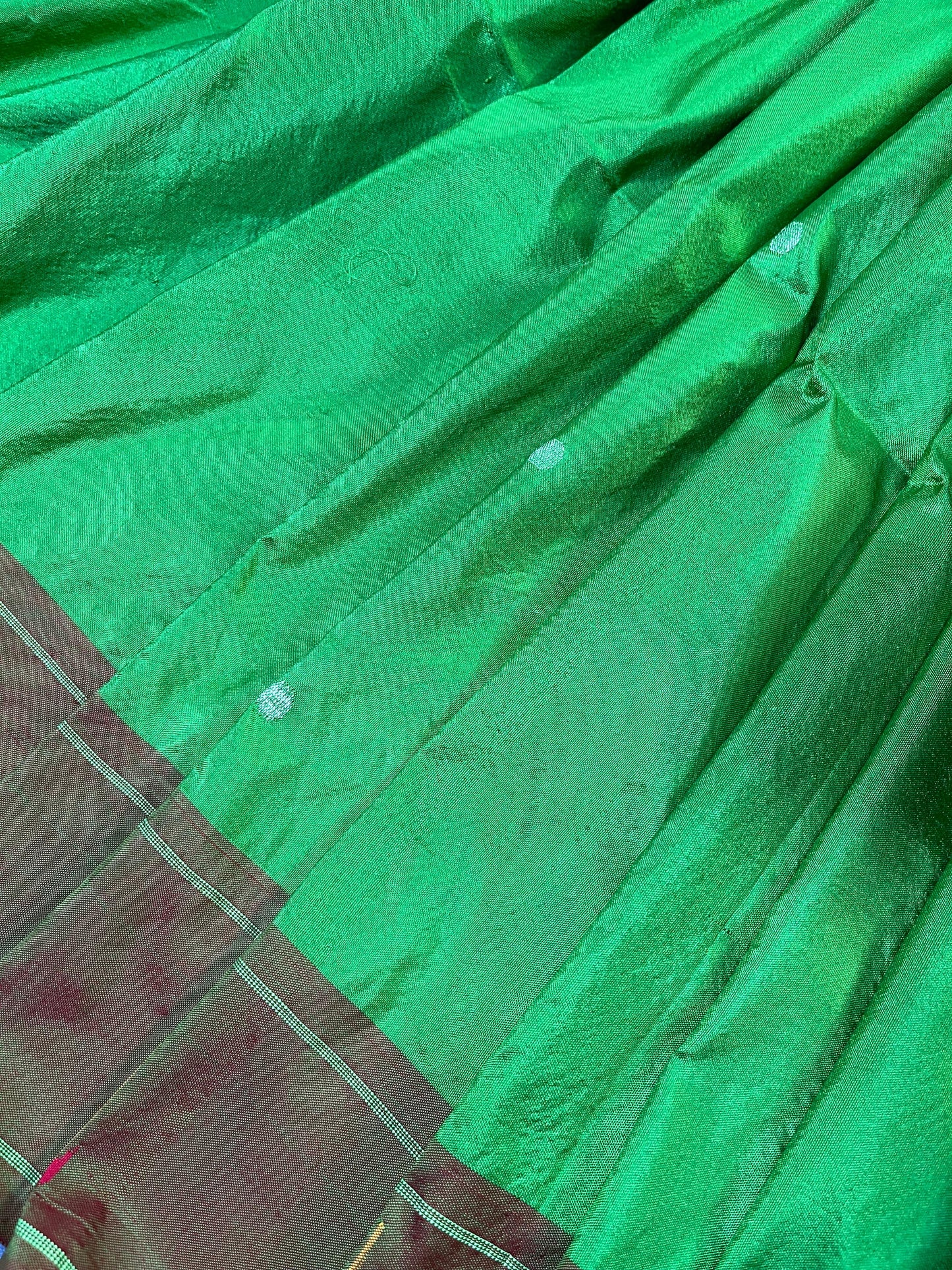 GREEN SILK PURE HANDLOOM PAITHANI SAREE