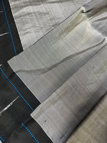 GREY SILK PURE HANDLOOM PAITHANI SAREE