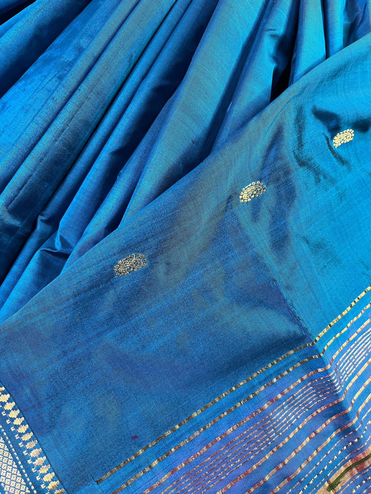 BLUE SILK PURE HANDLOOM PAITHANI SAREE