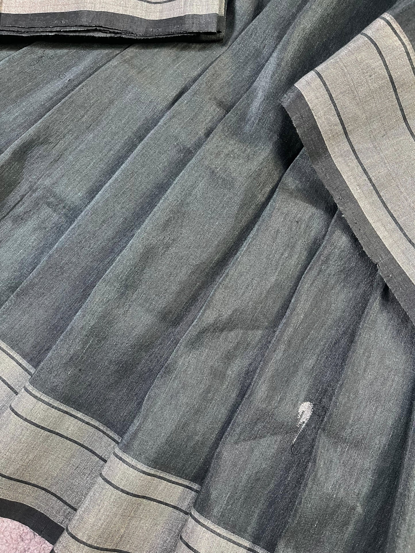 GREEN LINEN PURE HANDLOOM PAITHANI SAREE