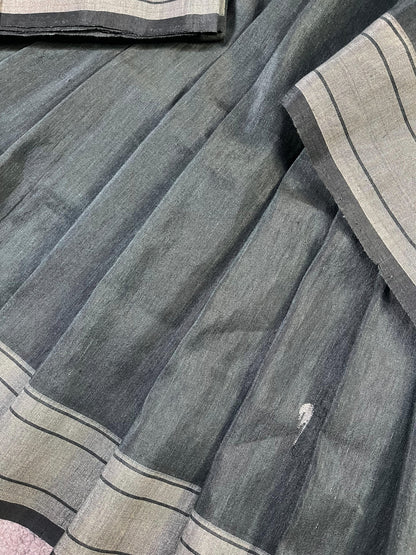 GREEN LINEN PURE HANDLOOM PAITHANI SAREE