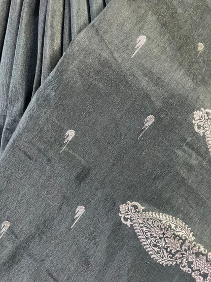 GREEN LINEN PURE HANDLOOM PAITHANI SAREE