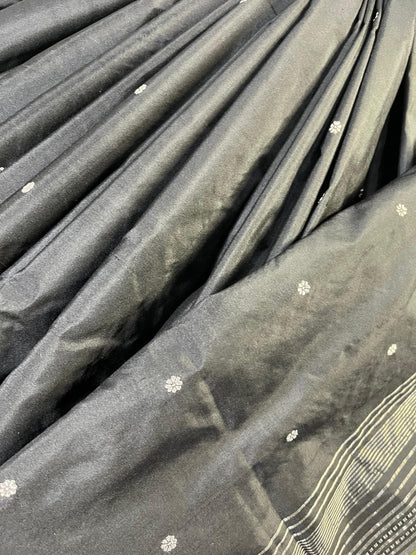 BLACK SILK PURE HANDLOOM PAITHANI SAREE