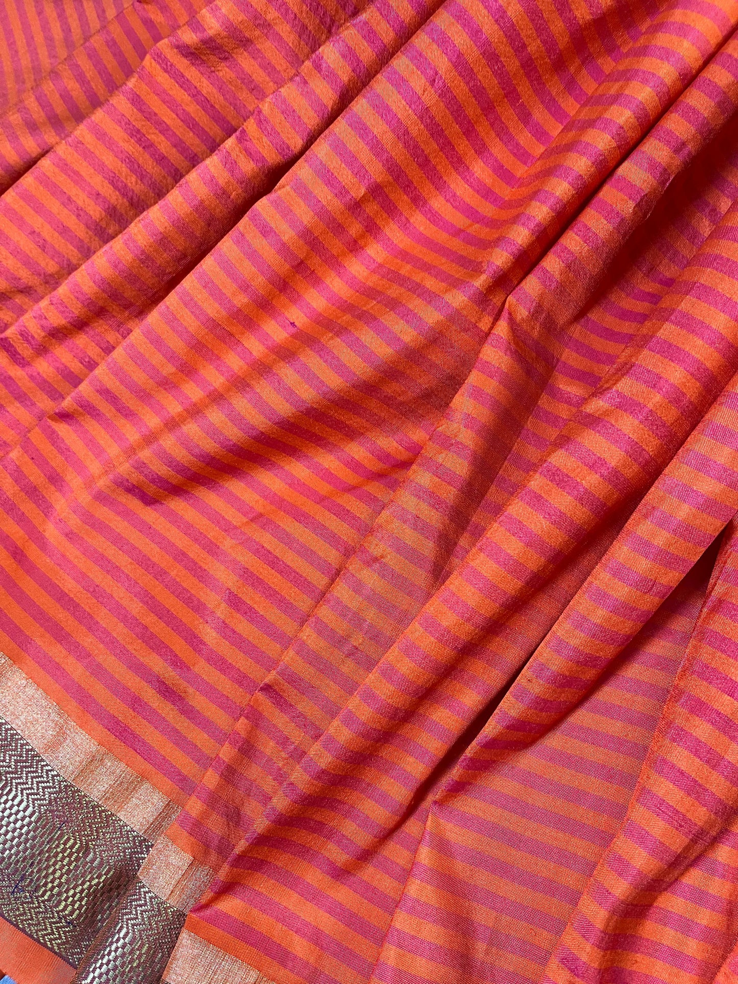 ORANGE SILK PURE HANDLOOM PAITHANI SAREE
