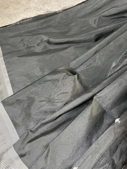 BLACK SILK PURE HANDLOOM PAITHANI SAREE