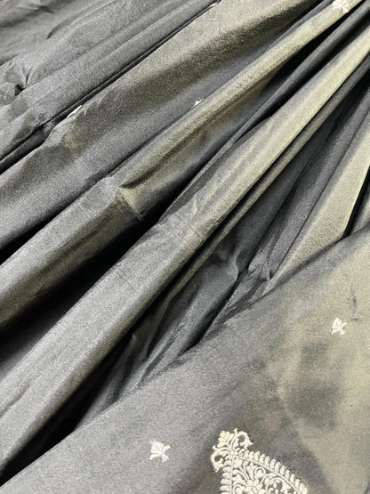 BLACK SILK PURE HANDLOOM PAITHANI SAREE