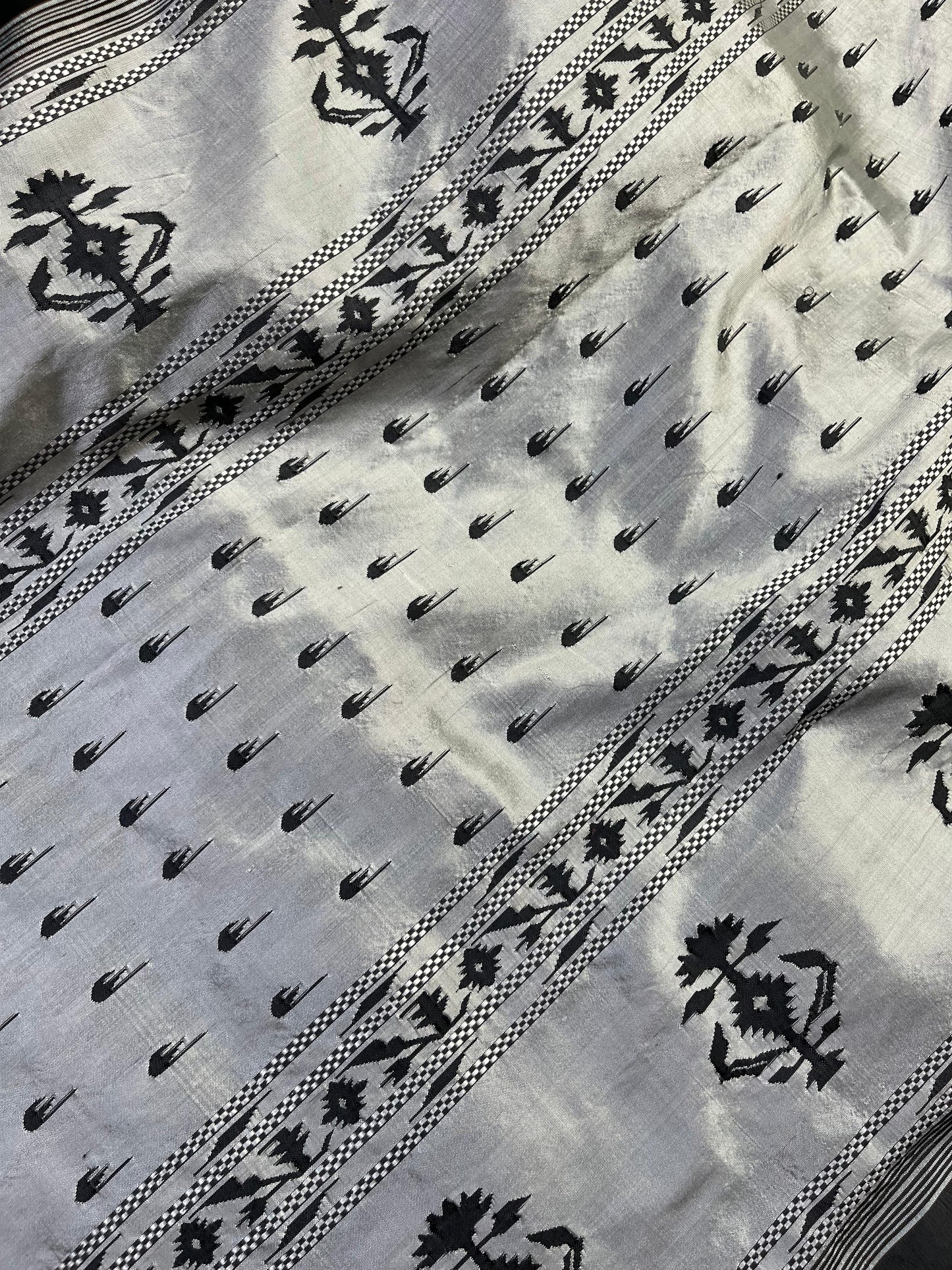 BLACK SILK PURE HANDLOOM PAITHANI SAREE
