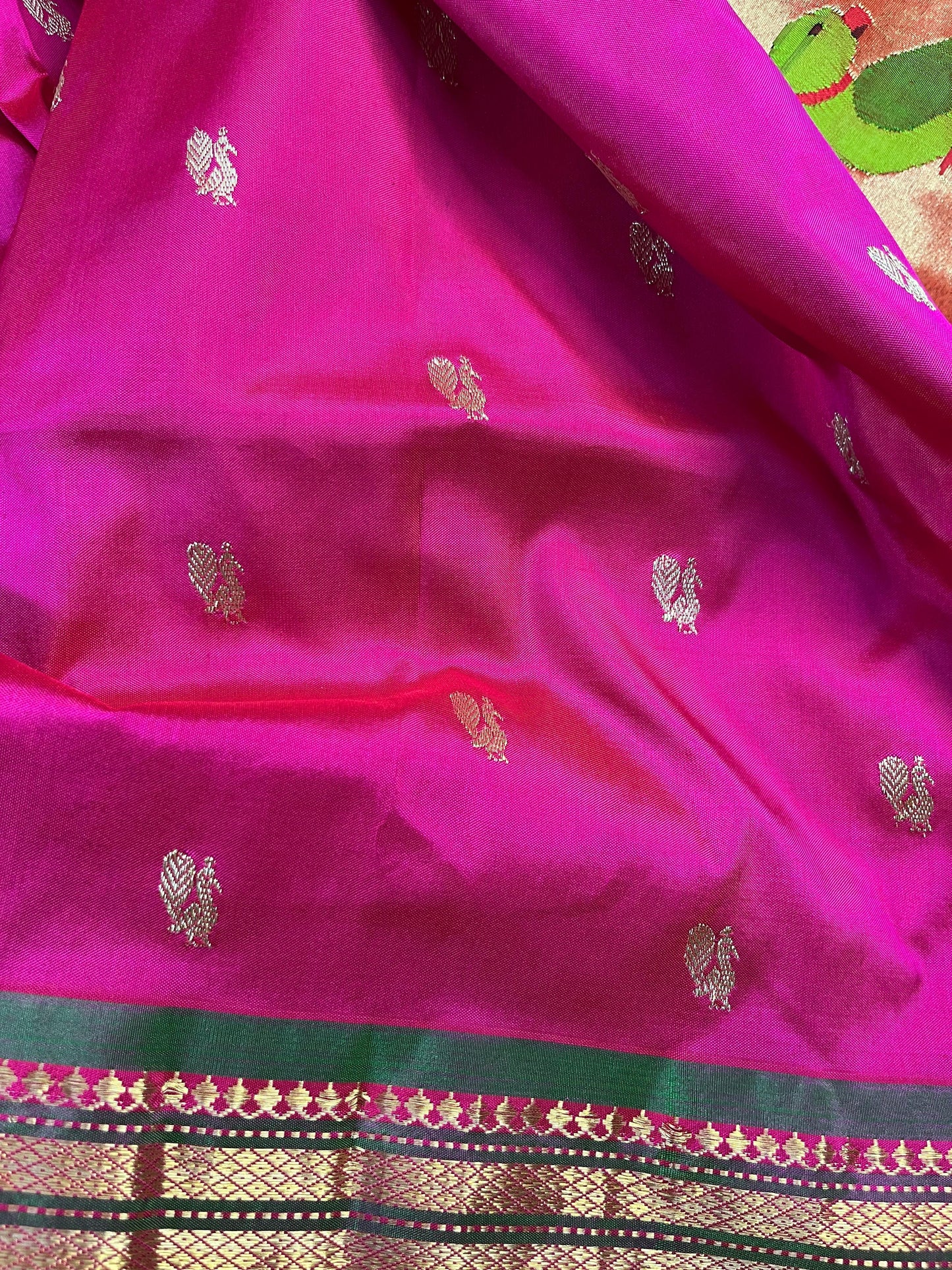 PINK SILK PURE HANDLOOM PAITHANI SAREE