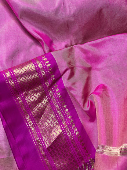 PINK SILK PURE HANDLOOM PAITHANI SAREE