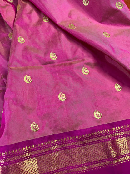 PINK SILK PURE HANDLOOM PAITHANI SAREE