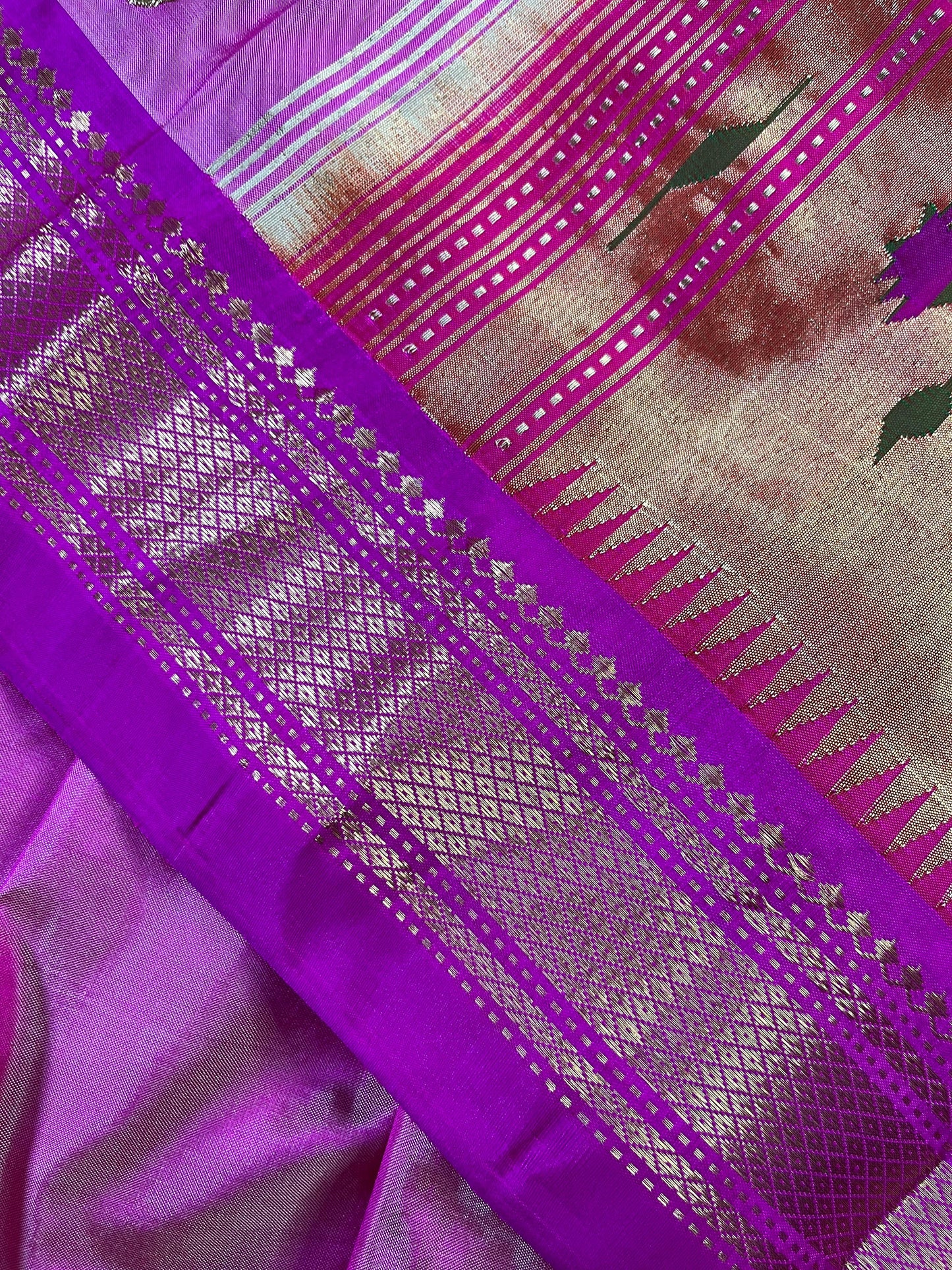 PINK SILK PURE HANDLOOM PAITHANI SAREE