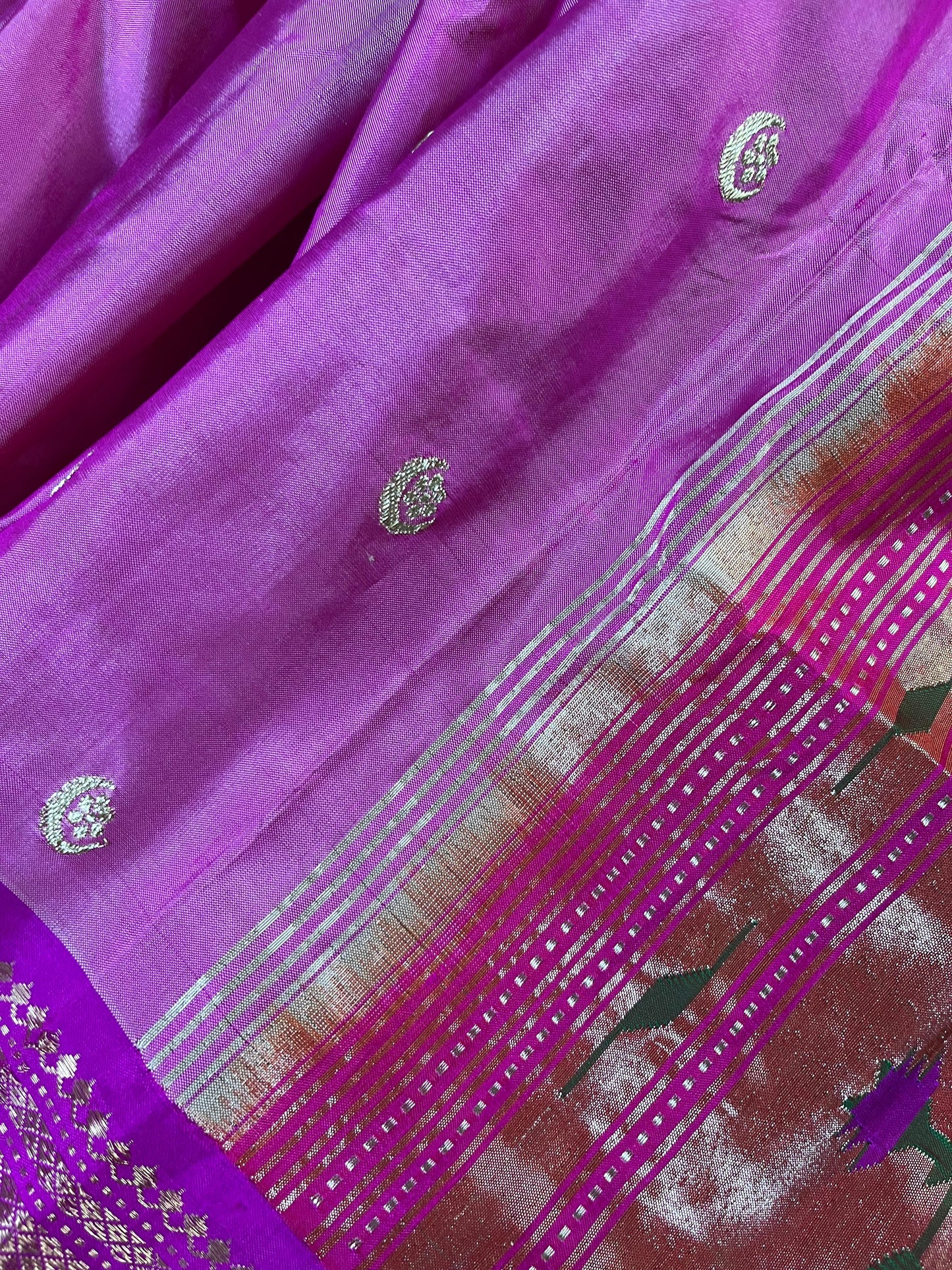 PINK SILK PURE HANDLOOM PAITHANI SAREE