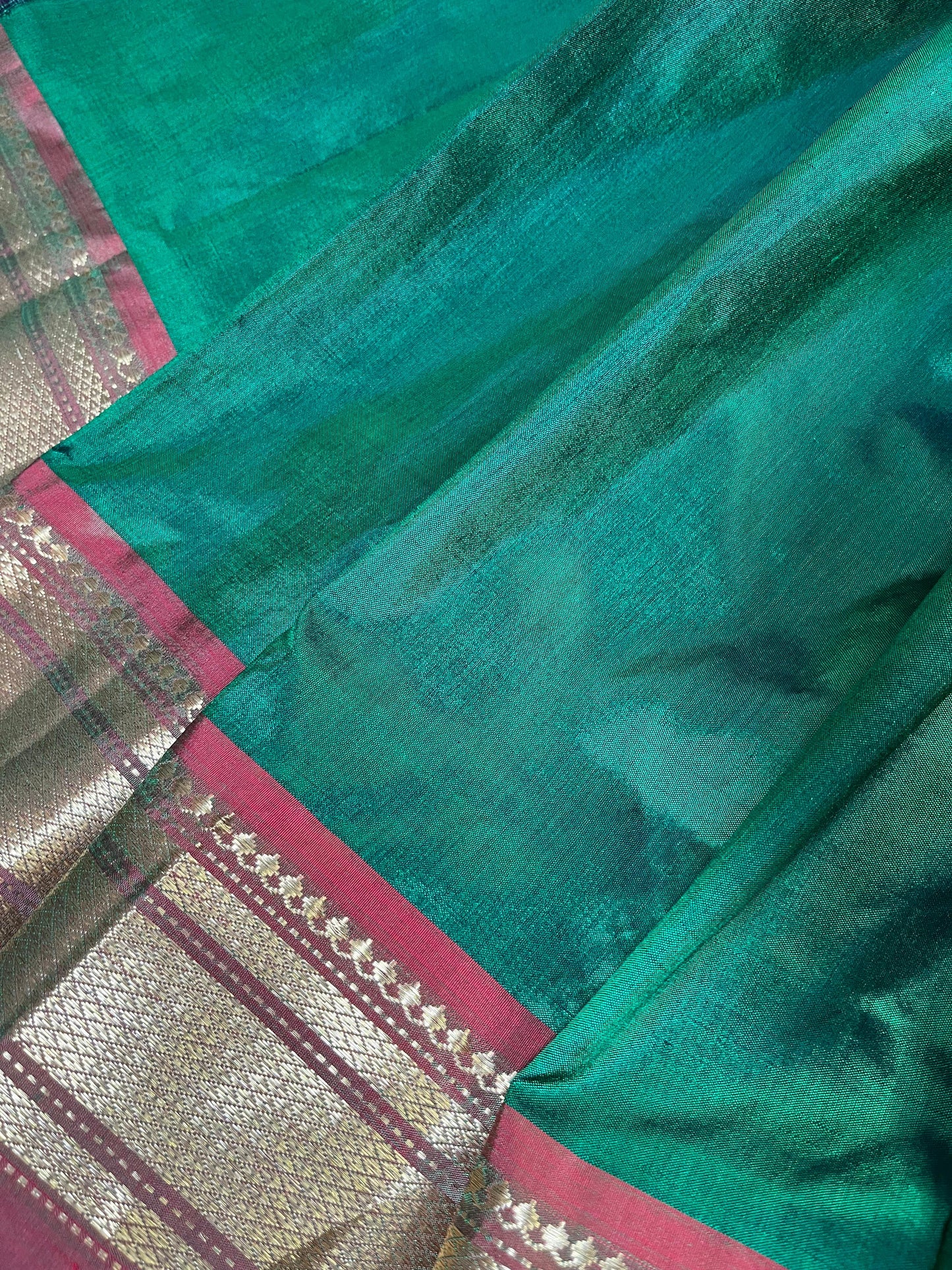 GREEN SILK PURE HANDLOOM PAITHANI SAREE