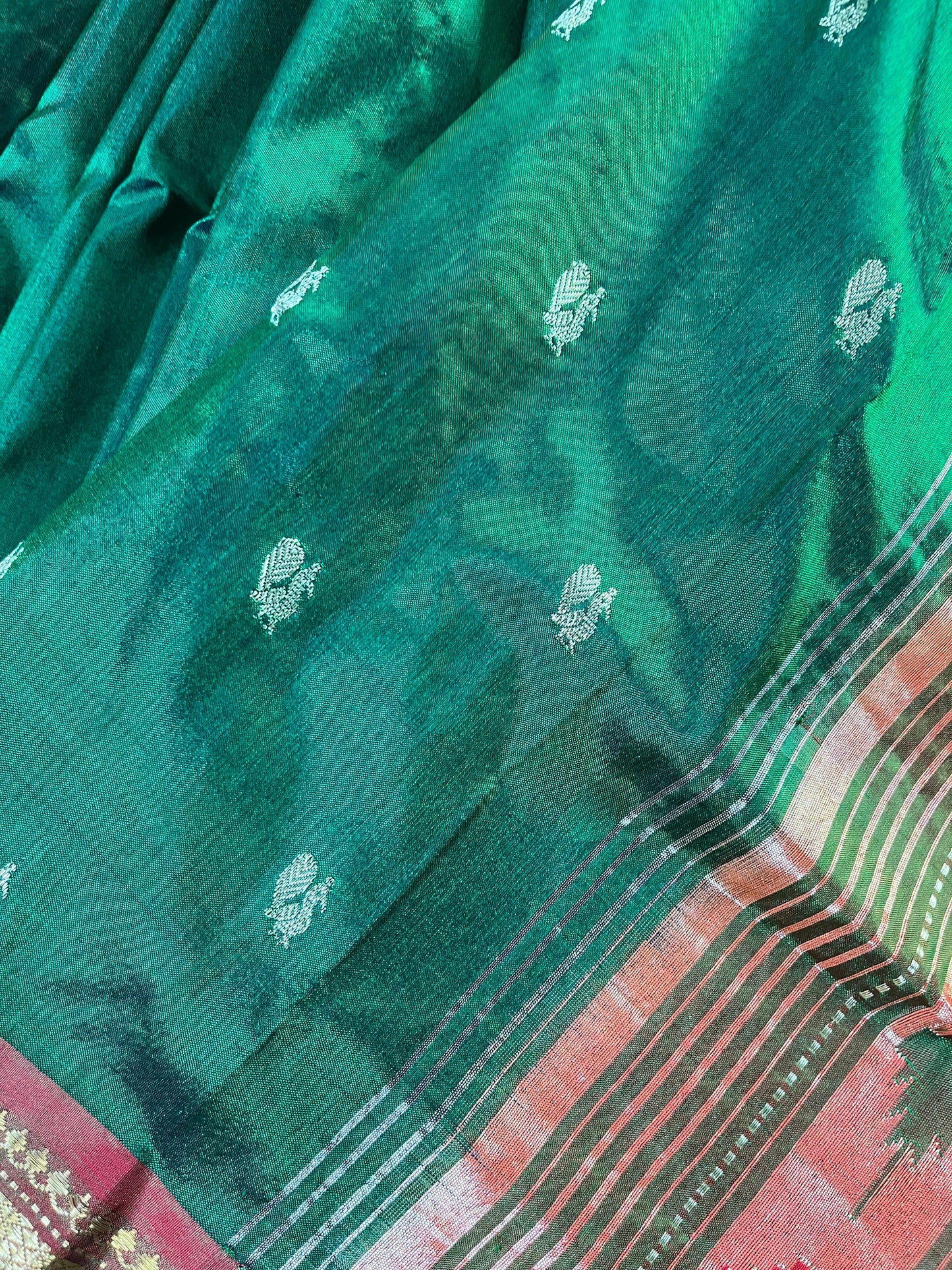 GREEN SILK PURE HANDLOOM PAITHANI SAREE