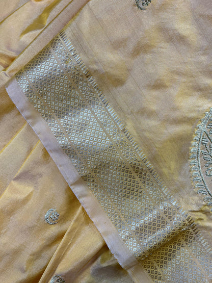 PASTEL ORANGE SILK PURE HANDLOOM PAITHANI SAREE