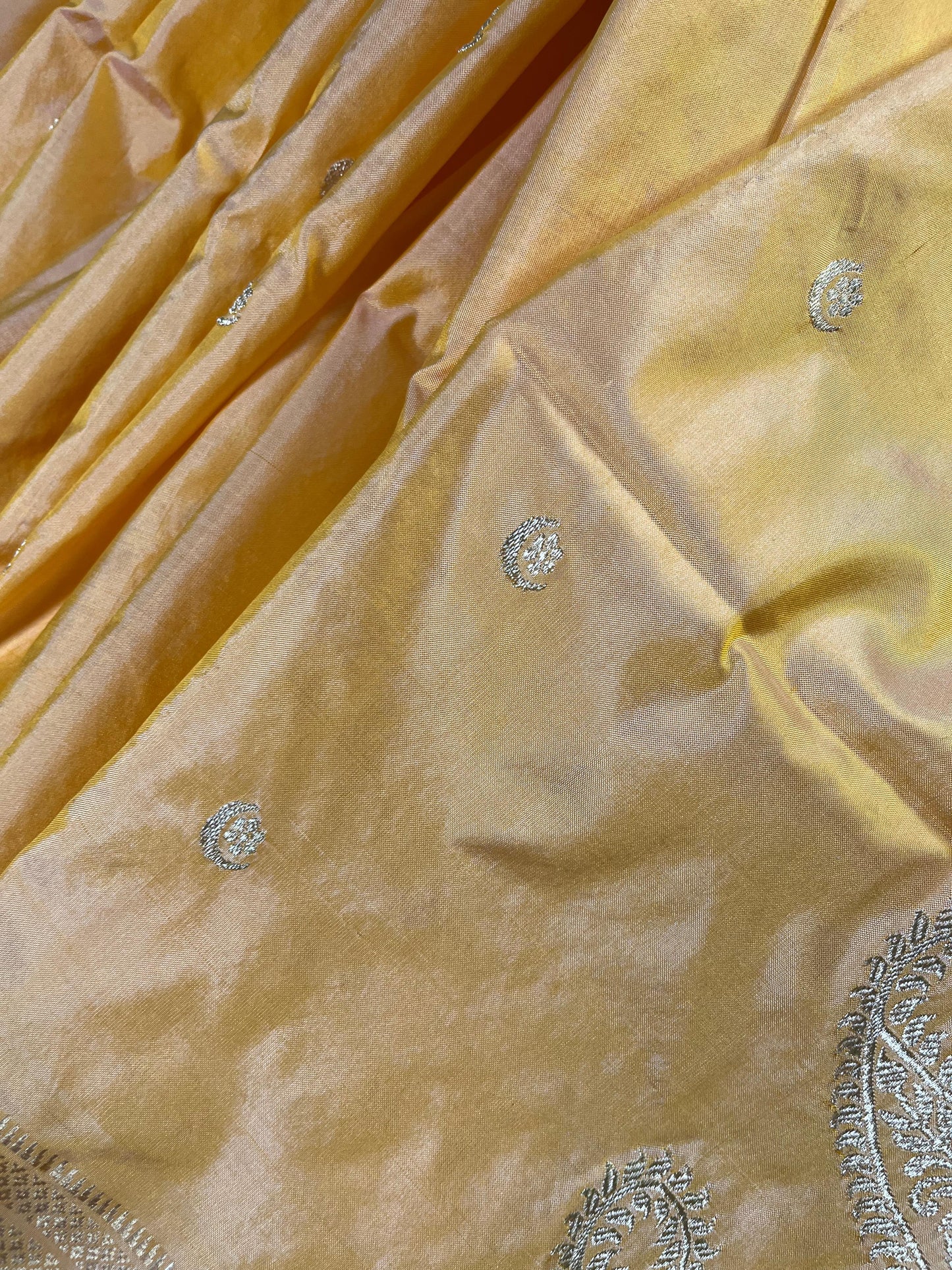 PASTEL ORANGE SILK PURE HANDLOOM PAITHANI SAREE