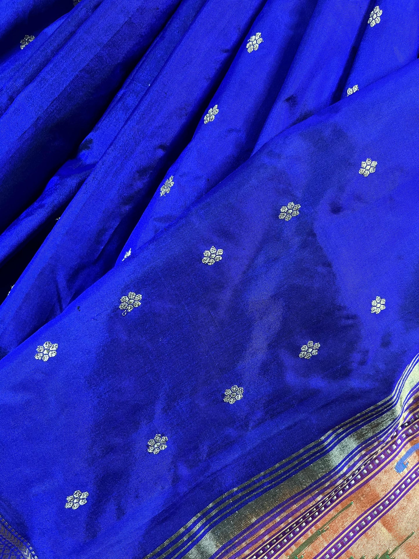 AZURE BLUE SILK PURE HANDLOOM PAITHANI SAREE