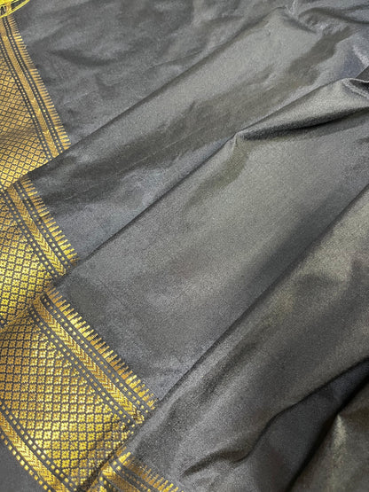 BLACK SILK PURE HANDLOOM PAITHANI SAREE