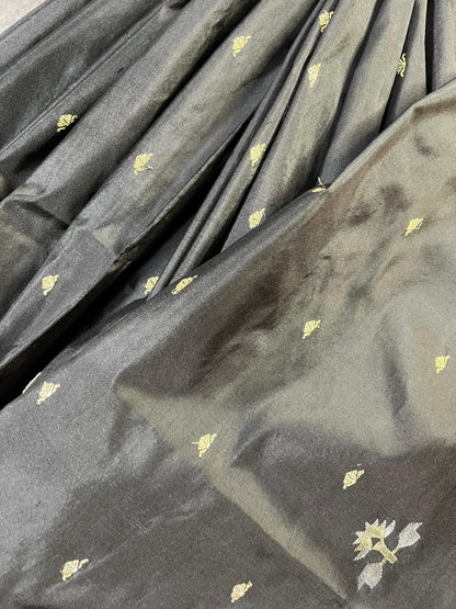 BLACK SILK PURE HANDLOOM PAITHANI SAREE