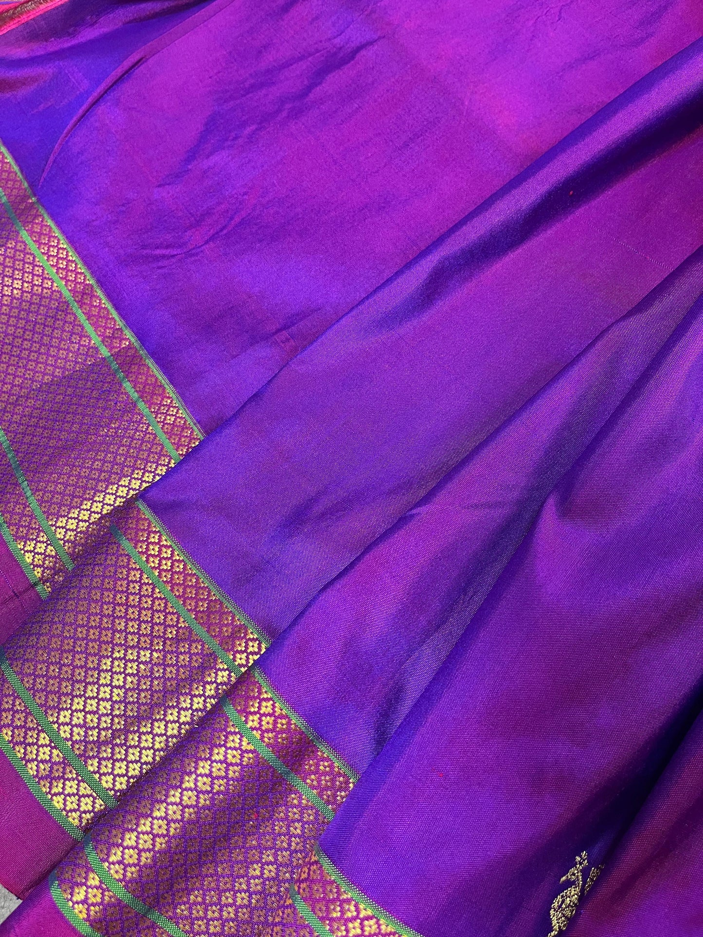PURPLE SILK PURE HANDLOOM PAITHANI SAREE