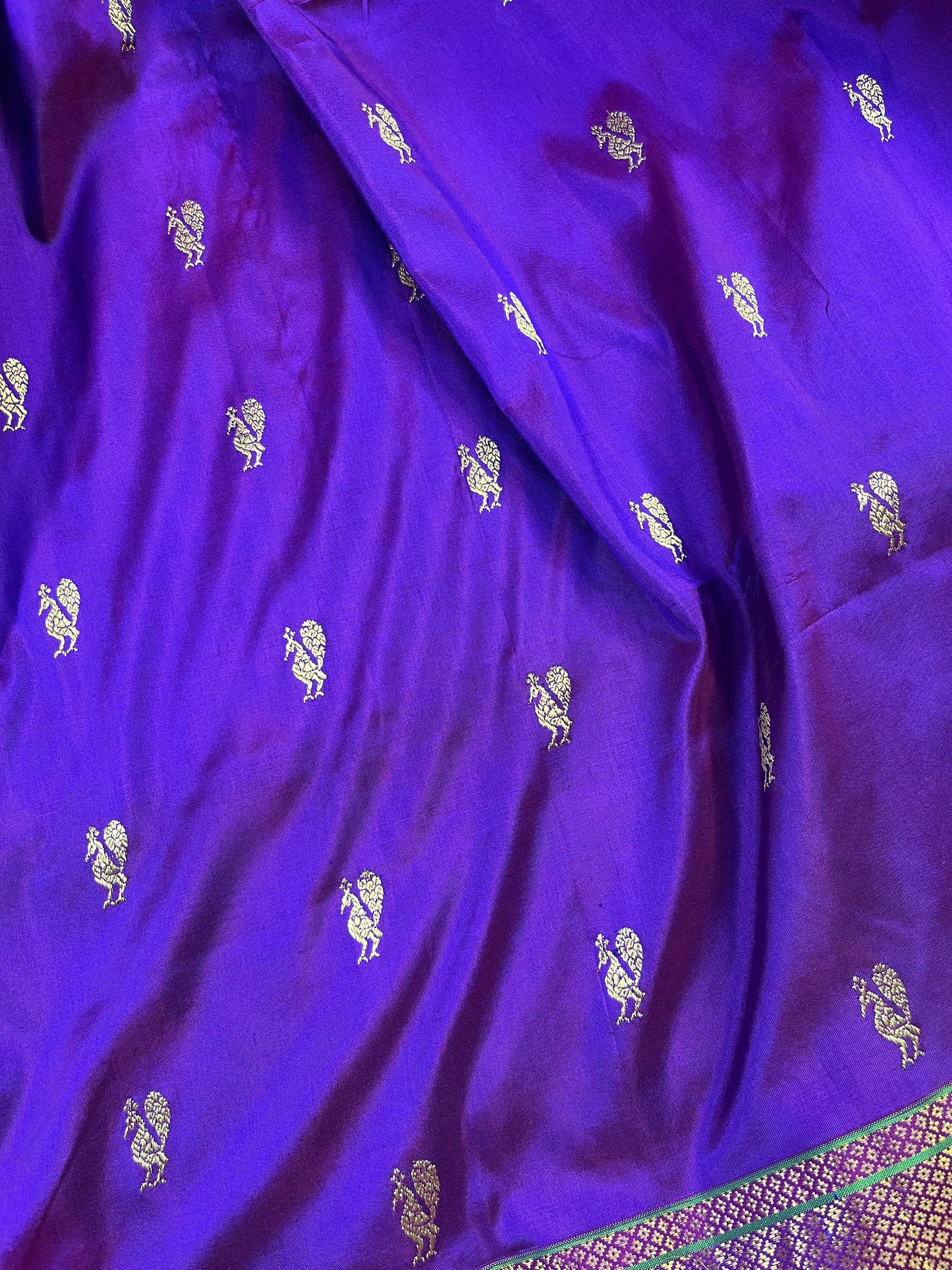 PURPLE SILK PURE HANDLOOM PAITHANI SAREE