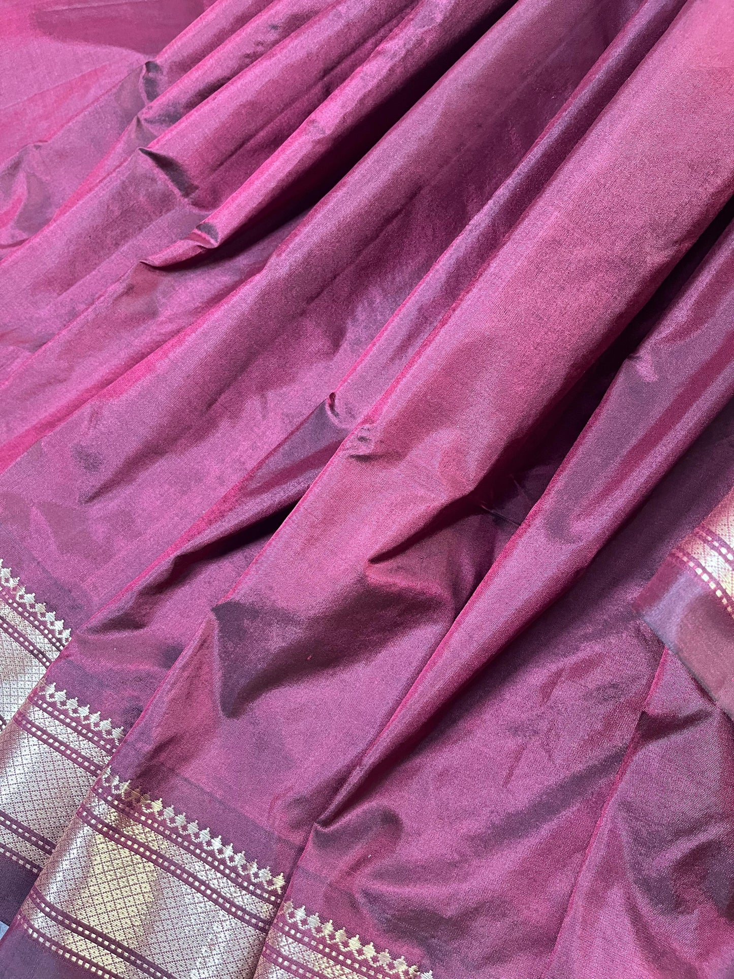 DARK MAROON SILK PURE HANDLOOM PAITHANI SAREE