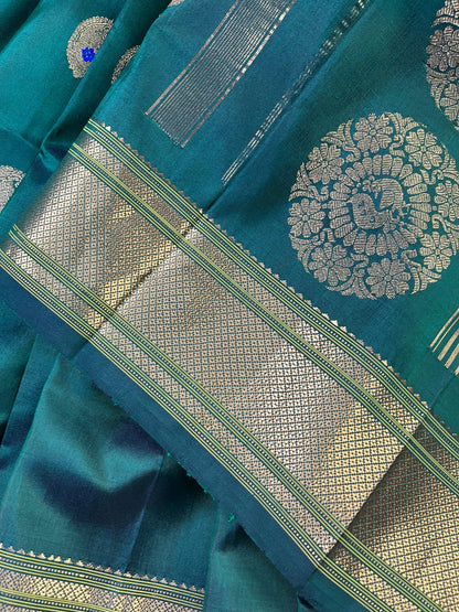 GREEN SILK PURE HANDLOOM PAITHANI SAREE
