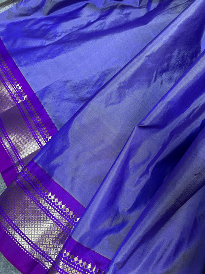 LILAC SILK PURE HANDLOOM PAITHANI SAREE