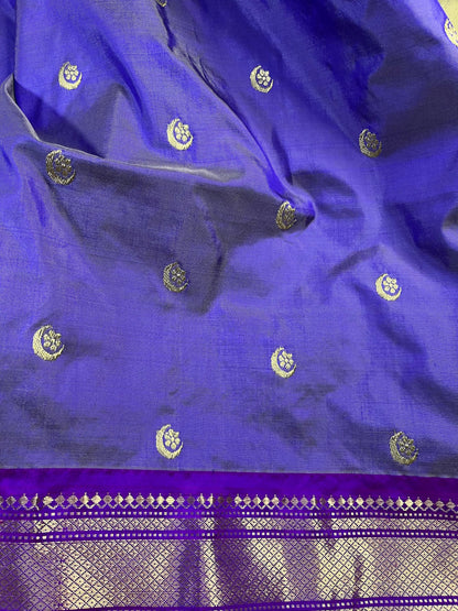 LILAC SILK PURE HANDLOOM PAITHANI SAREE