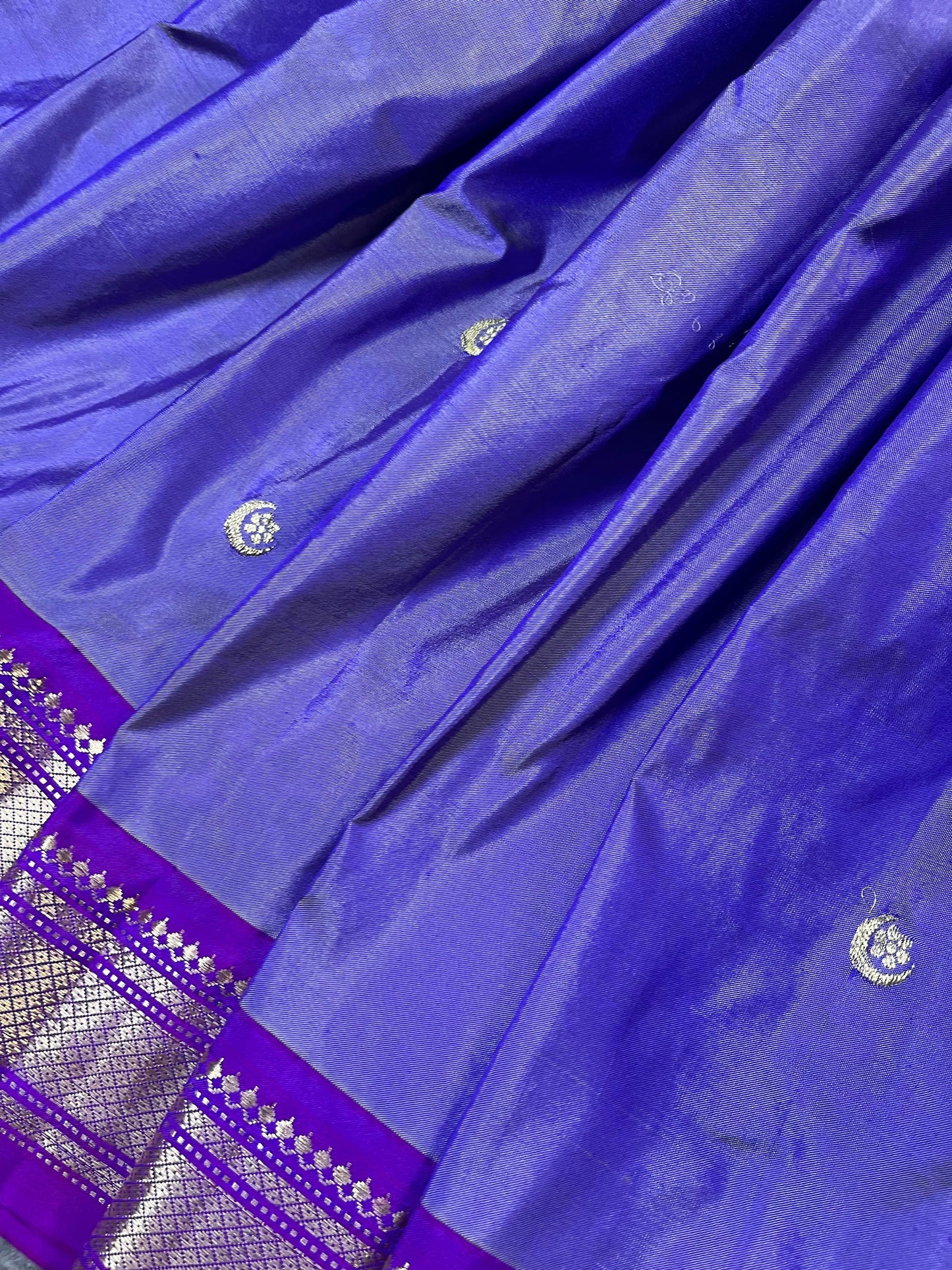 LILAC SILK PURE HANDLOOM PAITHANI SAREE