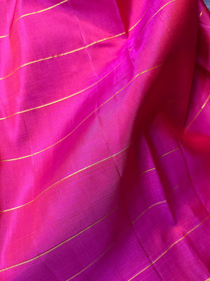 COLOURFUL CHECKS SILK PURE HANDLOOM KANJIVARM SAREE