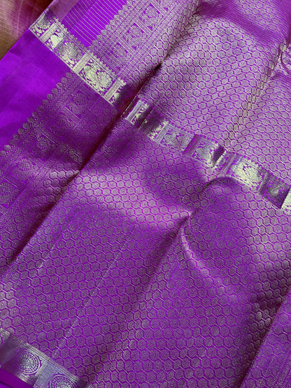 MUBBAGAM SILK PURE HANDLOOM KANJIVARAM SAREE