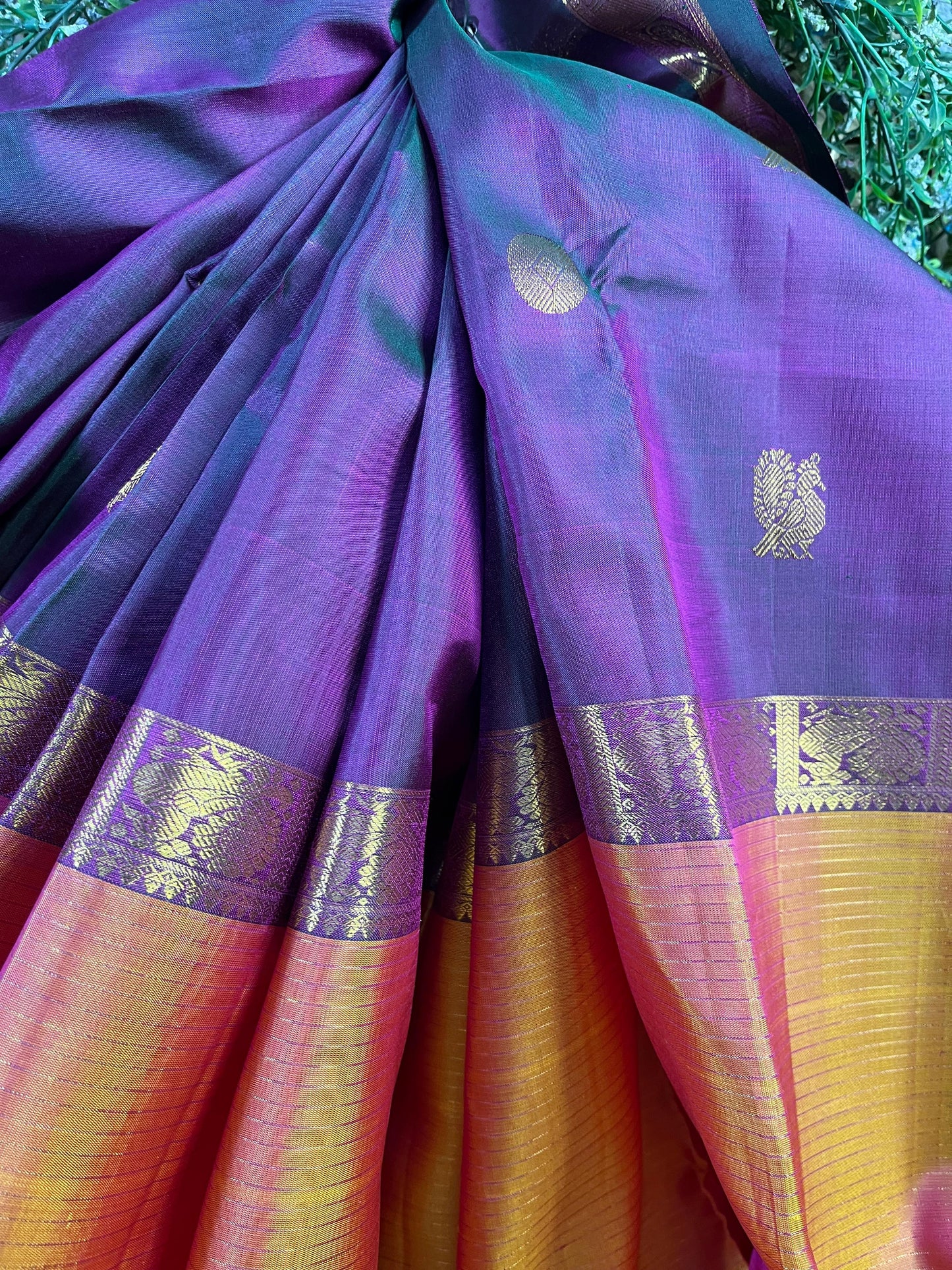 MUBBAGAM SILK PURE HANDLOOM KANJIVARAM SAREE